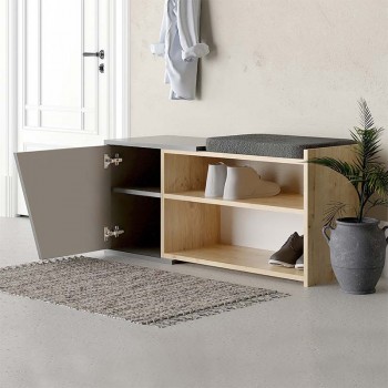 Παπουτσοθήκη Fiona Megapap χρώμα ανθρακί - φυσικό οξιάς 104x37x47εκ. Παπουτσοθήκη Fiona Megapap χρώμα ανθρακί - φυσικό οξιάς 104x37x47εκ.