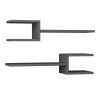 Ραφιέρα τοίχου Fork Megapap 2 τεμαχίων χρώμα ανθρακί 75x19,5x18εκ.