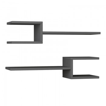 Ραφιέρα τοίχου Fork Megapap 2 τεμαχίων χρώμα ανθρακί 75x19,5x18εκ. Ραφιέρα τοίχου Fork Megapap 2 τεμαχίων χρώμα ανθρακί 75x19,5x18εκ.