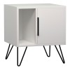 Κομοδίνο Glynn Megapap χρώμα λευκό 50,2x44,6x60εκ.