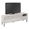 Έπιπλο τηλεόρασης Heaton Megapap χρώμα λευκό αντικέ 144,6x35,6x48,4εκ.