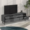 Έπιπλο τηλεόρασης Heaton Megapap χρώμα ανθρακί 144,6x35,6x48,4εκ.