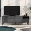 Έπιπλο τηλεόρασης Heaton Megapap χρώμα ανθρακί 144,6x35,6x48,4εκ.