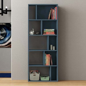Βιβλιοθήκη μελαμίνης Onda Megapap χρώμα τιρκουάζ 65x25x166εκ.