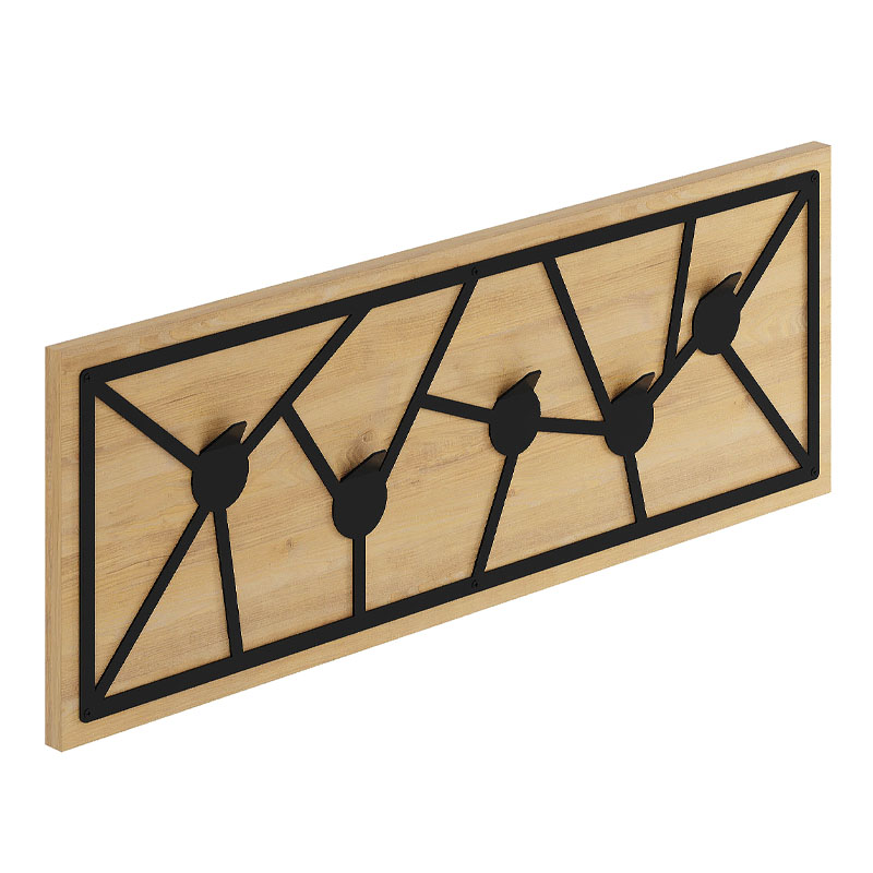 Trace Megapap wall hanger made of metal - melamine color sapphire oak 74,6x1.8x26,6cm.