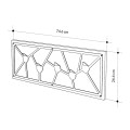 Trace Megapap wall hanger made of metal - melamine color sapphire oak 74,6x1.8x26,6cm.