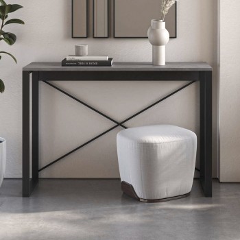 Κονσόλα Archie Megapap χρώμα γκρι ρετρό - μαύρο 110x35x75εκ. Κονσόλα Archie Megapap χρώμα γκρι ρετρό - μαύρο 110x35x75εκ.