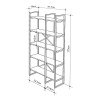 Βιβλιοθήκη Dusan Megapap χρώμα sepet oak 87,5x30x175εκ.