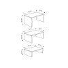 Τραπεζάκι σαλονιού σετ 3 τμχ. Kanta Megapap χρώμα sapphire oak - silky black 80x50x40,5εκ.