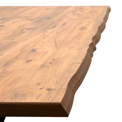 Walter Megapap Mdf/metallic table in acacia color 140x80x75cm.