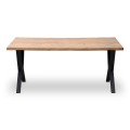Walter Megapap Mdf/metallic table in acacia color 140x80x75cm.