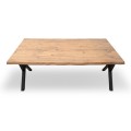 Walter Megapap Mdf/metallic table in acacia color 140x80x75cm.