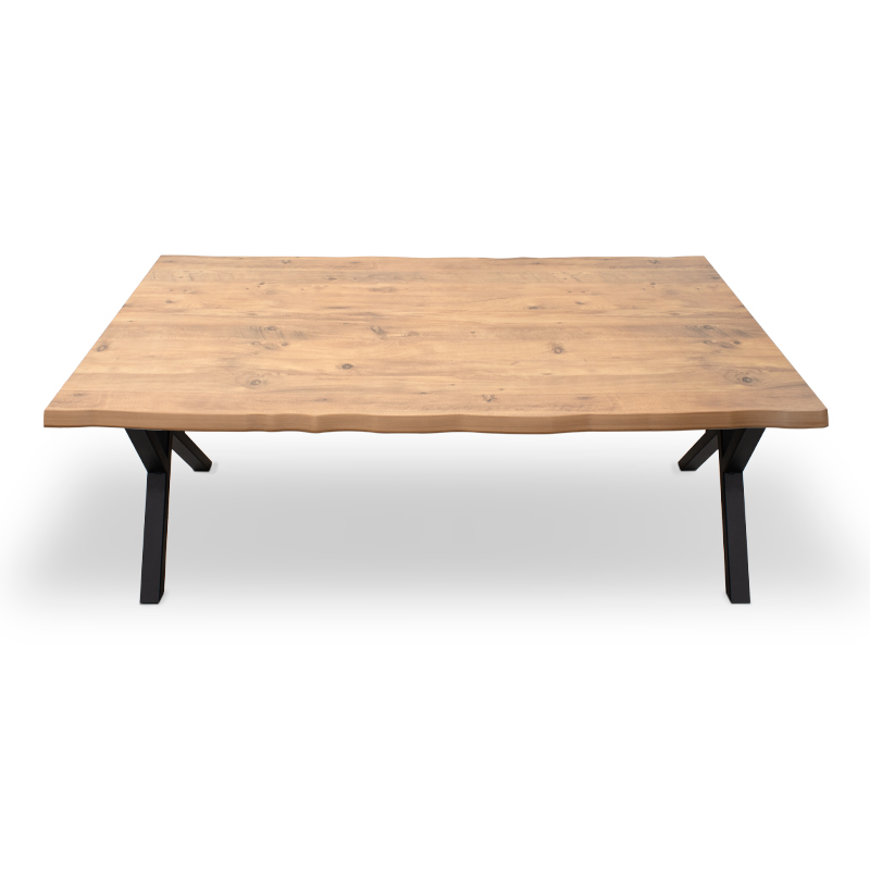 Walter Megapap Mdf/metallic table in acacia color 140x80x75cm.