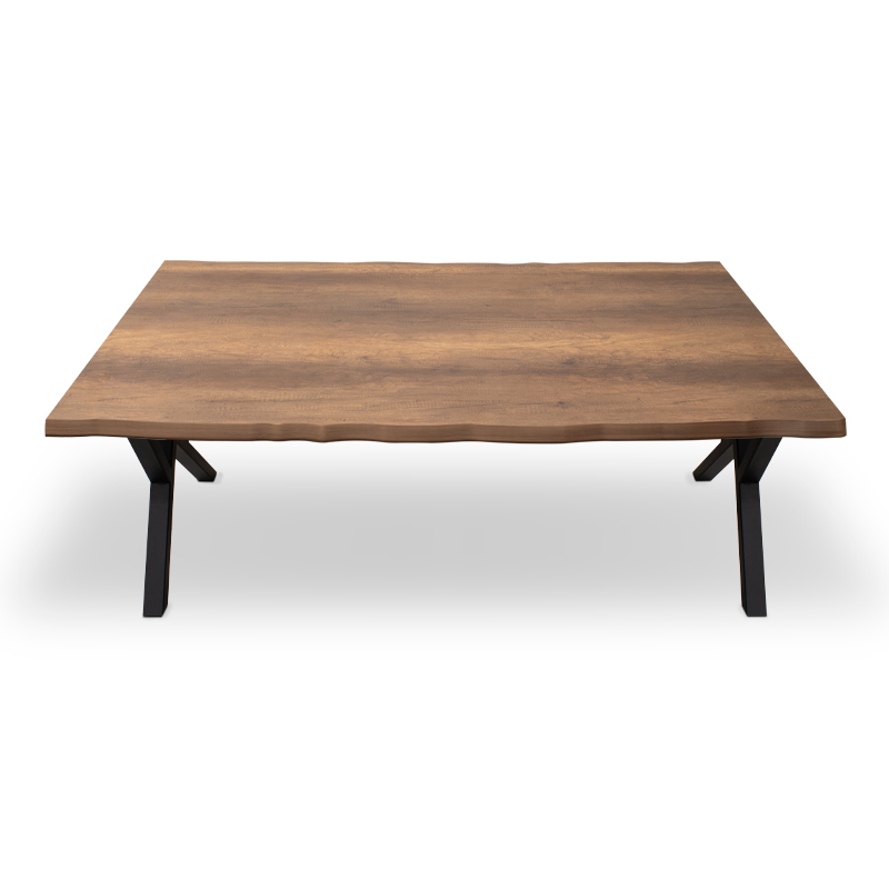 Walter Megapap Mdf/metallic table in walnut color 140x80x75cm.