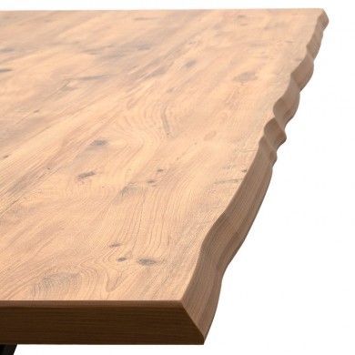 Walter Megapap Mdf/metallic table in acacia color 160x80x75cm.