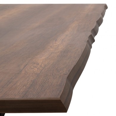 Walter Megapap Mdf/metallic table in walnut color 160x80x75cm.