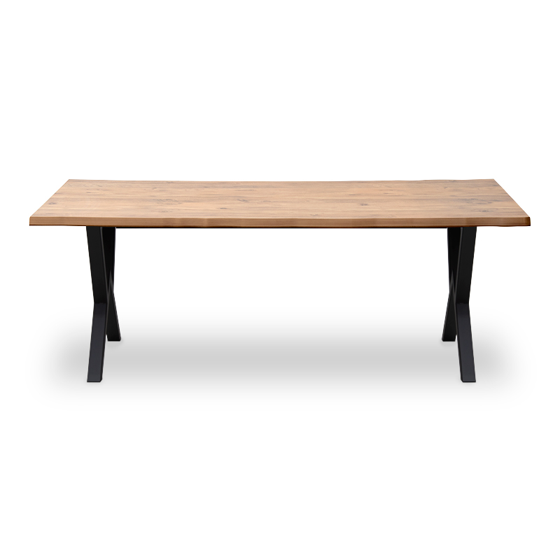 Walter Megapap Mdf/metallic table in acacia color 200x100x75cm.