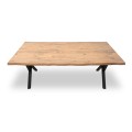 Walter Megapap Mdf/metallic table in acacia color 200x100x75cm.