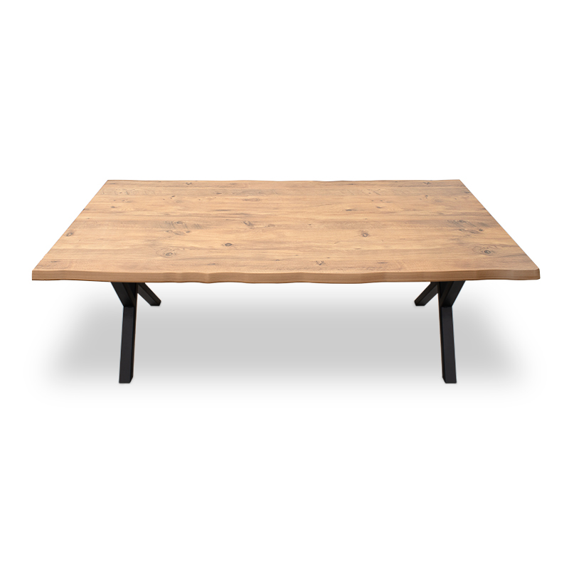 Walter Megapap Mdf/metallic table in acacia color 200x100x75cm.