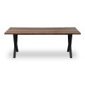 Walter Megapap Mdf/metallic table in walnut color 200x100x75cm.