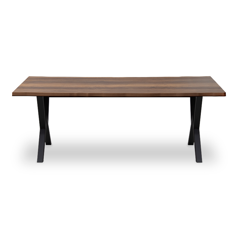 Walter Megapap Mdf/metallic table in walnut color 200x100x75cm.