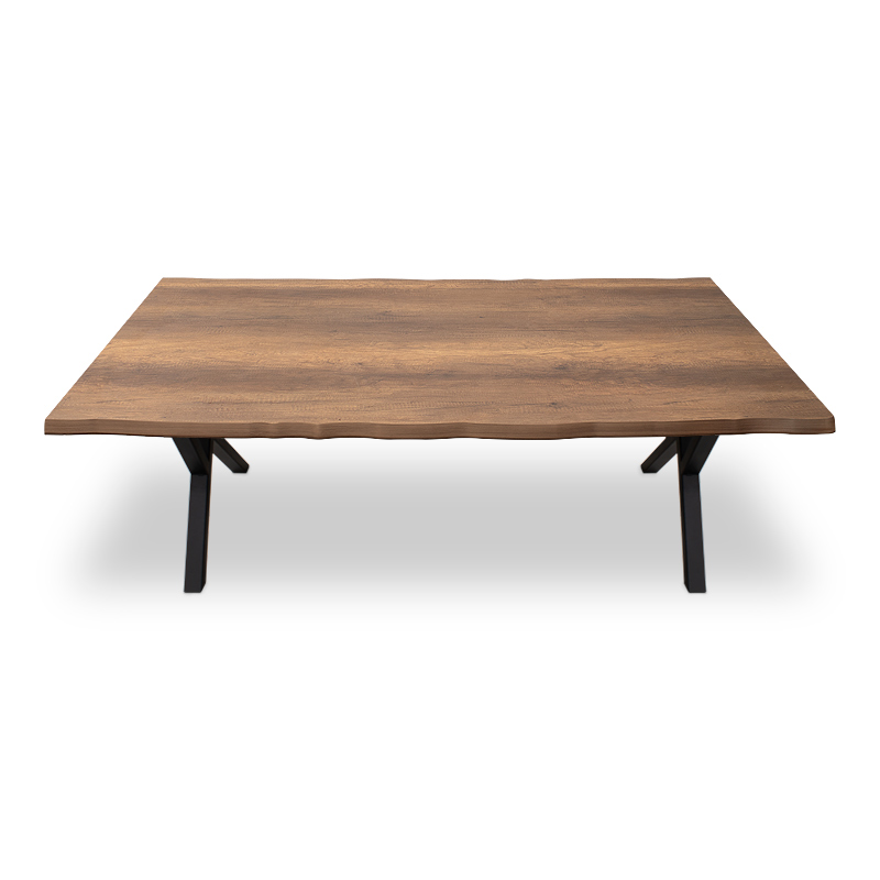Walter Megapap Mdf/metallic table in walnut color 200x100x75cm.