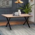 Jeremy Megapap Mdf/metallic table in acacia color 140x80x75cm.