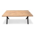 Jeremy Megapap Mdf/metallic table in acacia color 140x80x75cm.