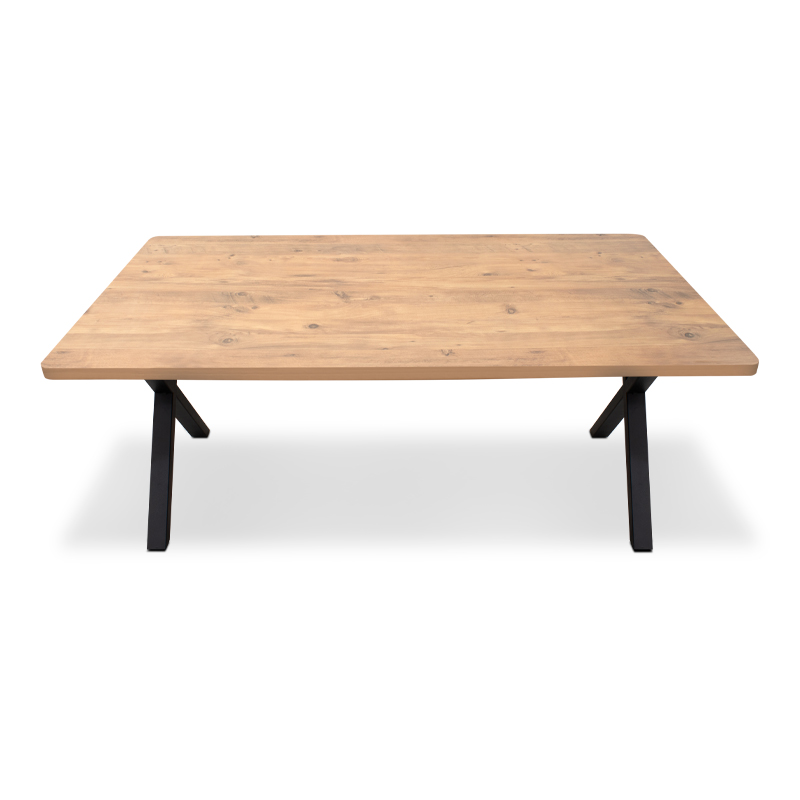 Jeremy Megapap Mdf/metallic table in acacia color 140x80x75cm.
