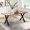 Jeremy Megapap Mdf/metallic table in acacia color 160x80x75cm.
