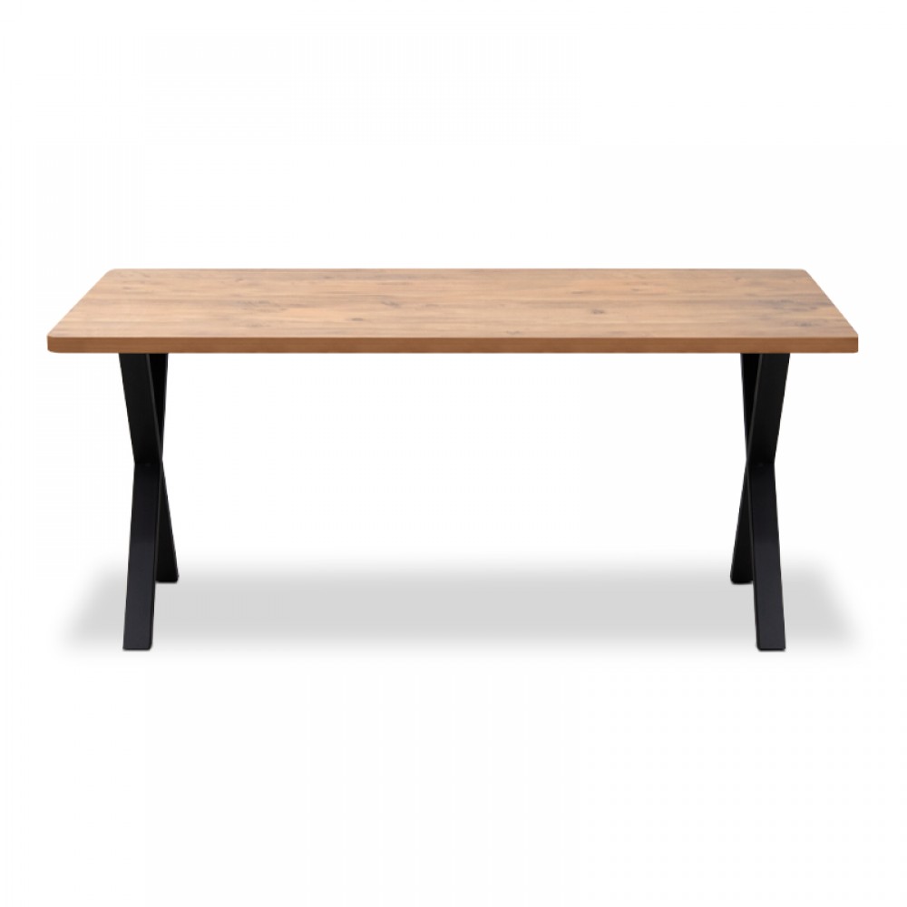 Τραπέζι Jeremy Megapap Mdf - μεταλλικό χρώμα ακακίας 160x80x75εκ.