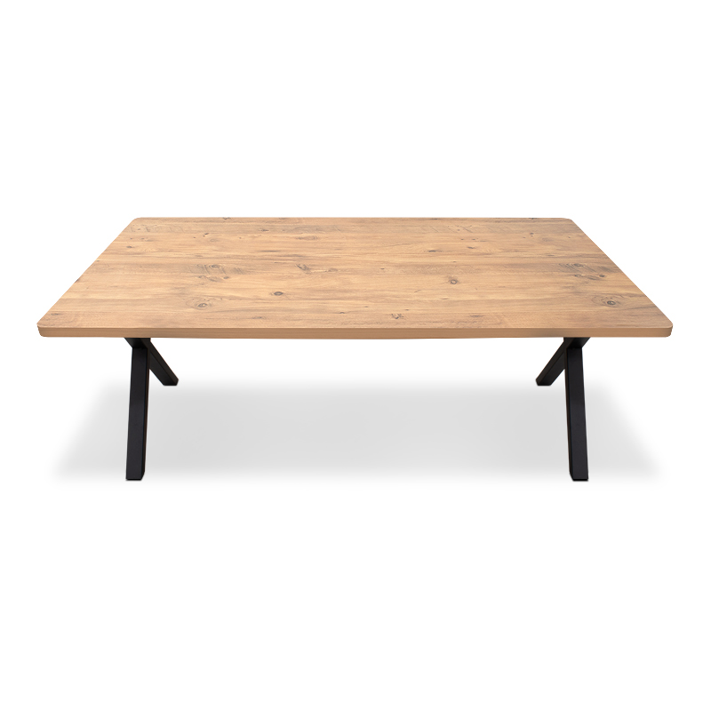 Jeremy Megapap Mdf/metallic table in acacia color 160x80x75cm.