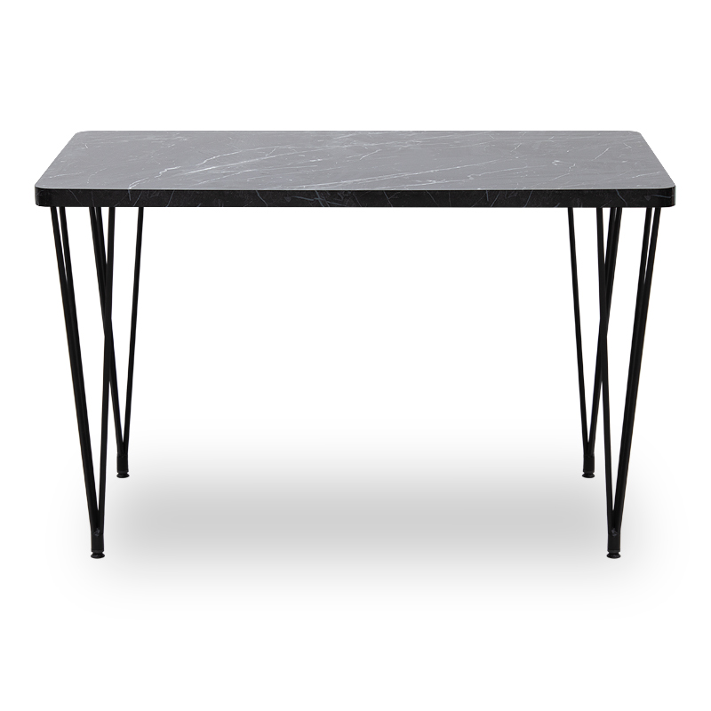 Roger Megapap Mdf/metallic table in black marble effect color 120x70x75cm.