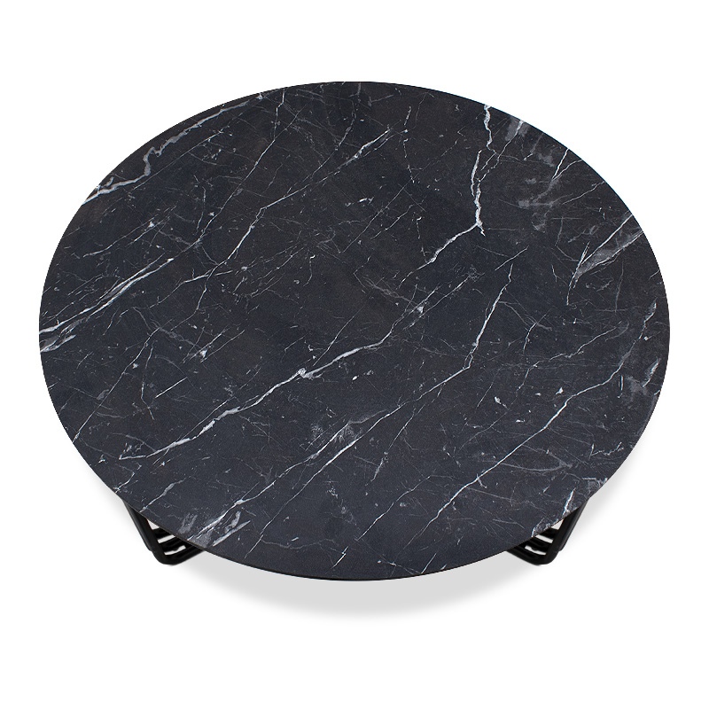 Catania Megapap Mdf/metallic coffee table in black marble effect color 82,5x82,5x42cm.