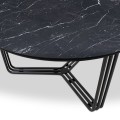 Catania Megapap Mdf/metallic coffee table in black marble effect color 82,5x82,5x42cm.