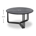 Catania Megapap Mdf/metallic coffee table in black marble effect color 82,5x82,5x42cm.