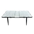 Karen Megapap MDF - metal table extendable color white - black 130/160x80x75cm.