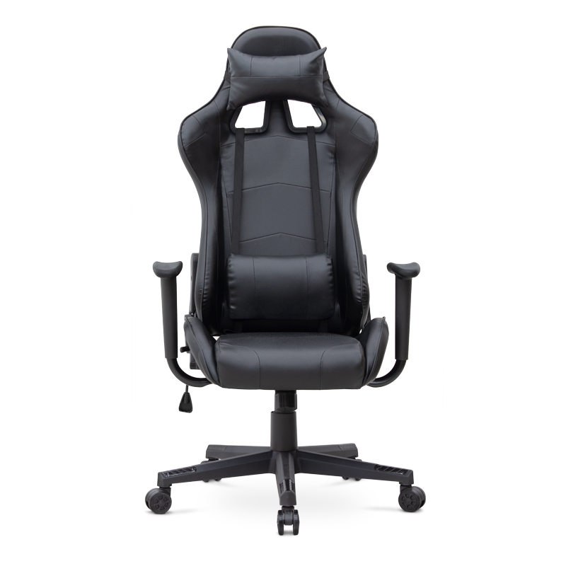 Alonso Megapap PU leather office gaming chair in black color 67x70x125/135cm.