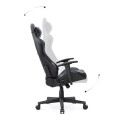 Alonso Megapap PU leather office gaming chair in black color 67x70x125/135cm.
