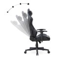 Alonso Megapap PU leather office gaming chair in black color 67x70x125/135cm.