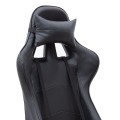 Alonso Megapap PU leather office gaming chair in black color 67x70x125/135cm.