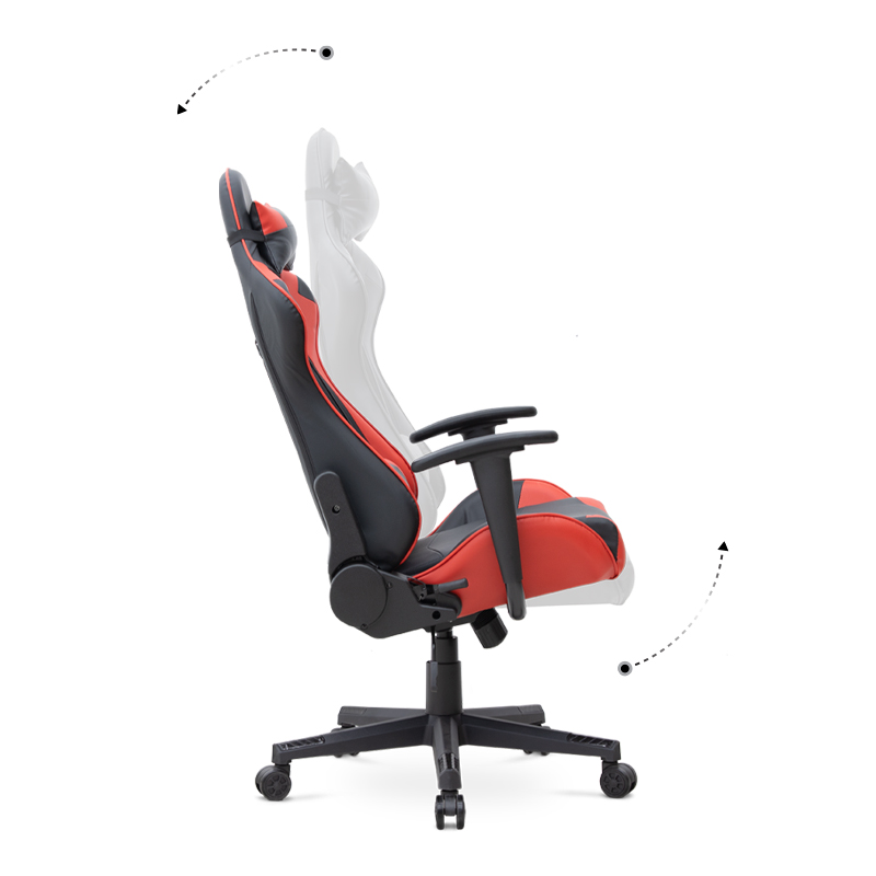 Alonso Megapap PU leather office gaming chair in red -black color 67x70x125/135cm.