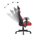 Alonso Megapap PU leather office gaming chair in red -black color 67x70x125/135cm.
