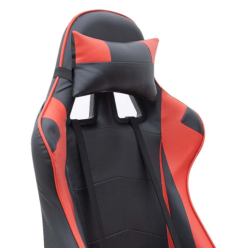 Alonso Megapap PU leather office gaming chair in red -black color 67x70x125/135cm.