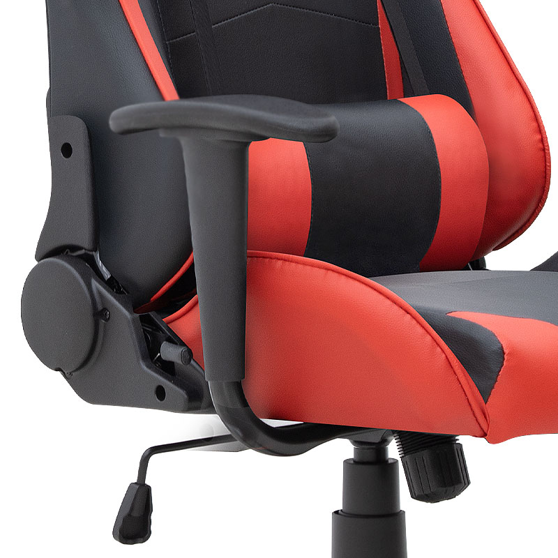 Alonso Megapap PU leather office gaming chair in red -black color 67x70x125/135cm.