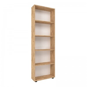 Βιβλιοθήκη  μελαμίνης Eliot Megapap χρώμα pine oak 55,5x20x172εκ.