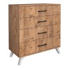 Συρταριέρα μελαμίνης Dacota Megapap χρώμα pine oak 76x44x86,4εκ.