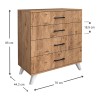 Συρταριέρα μελαμίνης Dacota Megapap χρώμα pine oak 76x44x86,4εκ.