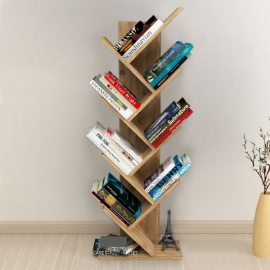 Milton Megapap melamine bookcase in pine oak color 44x22x121cm.