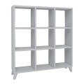 Saul Megapap melamine bookcase in white color 88,2x20x88,2cm.